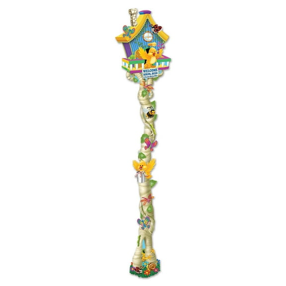 Party Central Club Pack of 12 Vibrantly Colored Jointed Spring Birdhouse Decors 68"