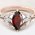 thumbnail image 1 of Dainty Promise Ring Inlaid Scarlet Oval Zircon 18k Gold Plated Engagement Wedding Jewelry For Female Evening Party Decor, 1 of 5