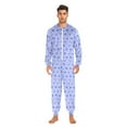 thumbnail image 2 of Pastel Butterflies Pattern Adult onesie Pajamas, Crystal Velvet Ultra Soft Warm Jumpsuit for Men and Women, 2 of 7