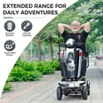 thumbnail image 5 of Mbxcooter Long Range Heavy Duty Mobility Scooter for Adults & Seniors, 500W & 400LBS Capacity Electric Powered Chair，All Terrain Fast Mobility Scooter for Travel w/Absorber & 10" Tires, 5 of 12