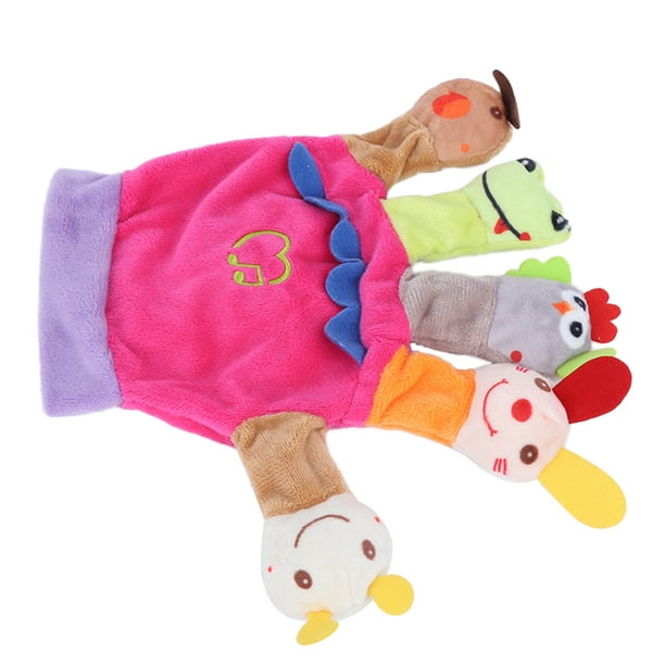 lot 4 marionnettes à main gants chiens et chats -LWS-377
