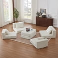 thumbnail image 5 of 102" Modular Sectional Sofa,Cloud Boneless Couch with Non Slip Base,Modern Loveseat Sofa Upholstered Sleeper Sofa Couch for Living Room,Bedroom,No Assembly Required,White, 5 of 8