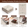 thumbnail image 5 of ICEANT 8'x10' Area Rug, Rustic Style Rugs for Entryway Living Room Bedroom, Farmhouse Non-Slip Country Carpet Indoor Machine Washable, Pink, 5 of 5