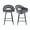 Grey - Velvet, variant on Guyou 26" Swivel Bar Stool Set of 2, Modern Velvet Upholstered Counter Height Stool with Back and Metal Legs for Kitchen Island Bar Bistro Restaurant, White