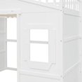 thumbnail image 6 of Full Size Loft Bed,House Shaped Loft Bed with Ladder and Large Underbed Storage Space,Solid Wood Loft Bed Frame for Boys and Girls,Mattress Not Included,White, 6 of 7