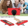 thumbnail image 6 of Galaxy Tab A7 Lite 8.7" 2021 Case, Heavy Duty Rugged Shockproof Case with Adjustable Hand Strap, Carrying Shoulder Strap, Rotating Kickstand for Samsung Tab A7 Lite 8.7" SM-T220 SM-T225 2021, Red, 6 of 7