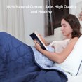 Sagino Cooling Weighted Blanket, Stress Reducing Heavy Blankets with Premium Glass Bead, 48"x72