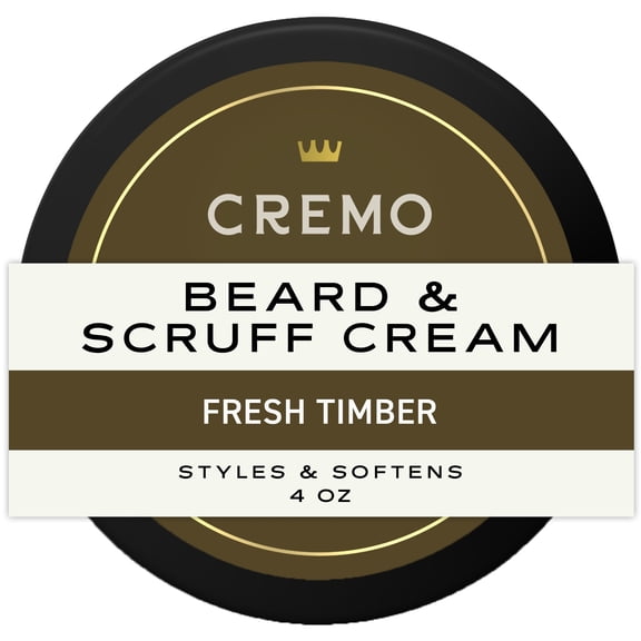Cremo Beard & Scruff Cream, Fresh Timber Scent, 4 oz