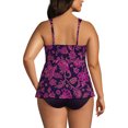 thumbnail image 2 of Lands' End Women's Plus Size DDD-Cup Flutter Scoop Neck Tankini Top, 2 of 3