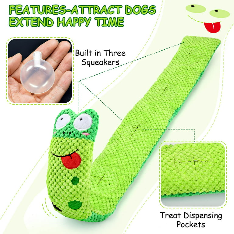 TOTARK Treat Dispensing Snail Snuffle Toys Squeaky Dog Puzzle Birthday  Interactive Dog Toy for Foraging Instinct Training, Enrichment Plush Toys  Chew