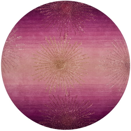 SAFAVIEH Soho Fiesta Geometric Area Rug Pink 6 x 6 Round