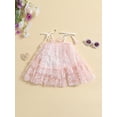 thumbnail image 3 of Arvbitana Newborn Baby Girl Princess Sleeveless Dress Tie-up Shoulder Straps Floral Tulle Puff Dress Summer, 3 of 8