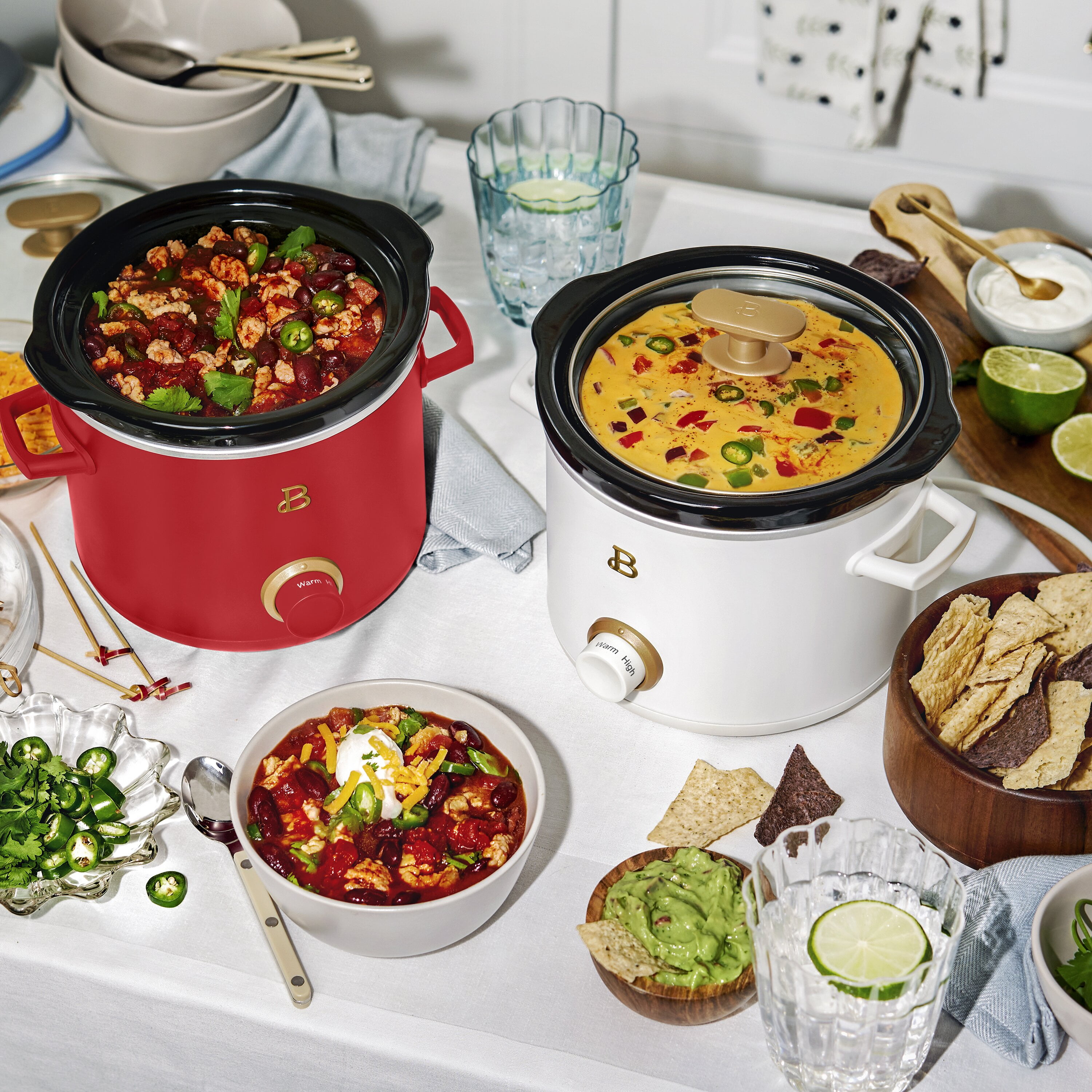 Beautiful by Drew Barrymore 2Qt Slow Cooker Set