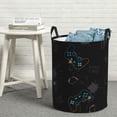 thumbnail image 6 of Sikiie Game Time Print Round Dirty Clothes Basket, Waterproof Standing Foldable Storage Basket, for Laundry Room, Bedroom, Bathroom Storage-Medium, 6 of 6