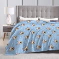 thumbnail image 4 of Kll Fleece Blanket Plush Throw Blanket Cute French Bulldog,Soft Fuzzy Cozy Flannel Blanket For Couch Sofa Bed.(80"X60"), 4 of 9