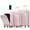 Pink, variant on imerelez Luggage Set of 3, 20inch with USB Port, front opening design Airline Certified Carry on Luggage, ABS Hard Shell Luggage with Spinner Wheels,White and Brown