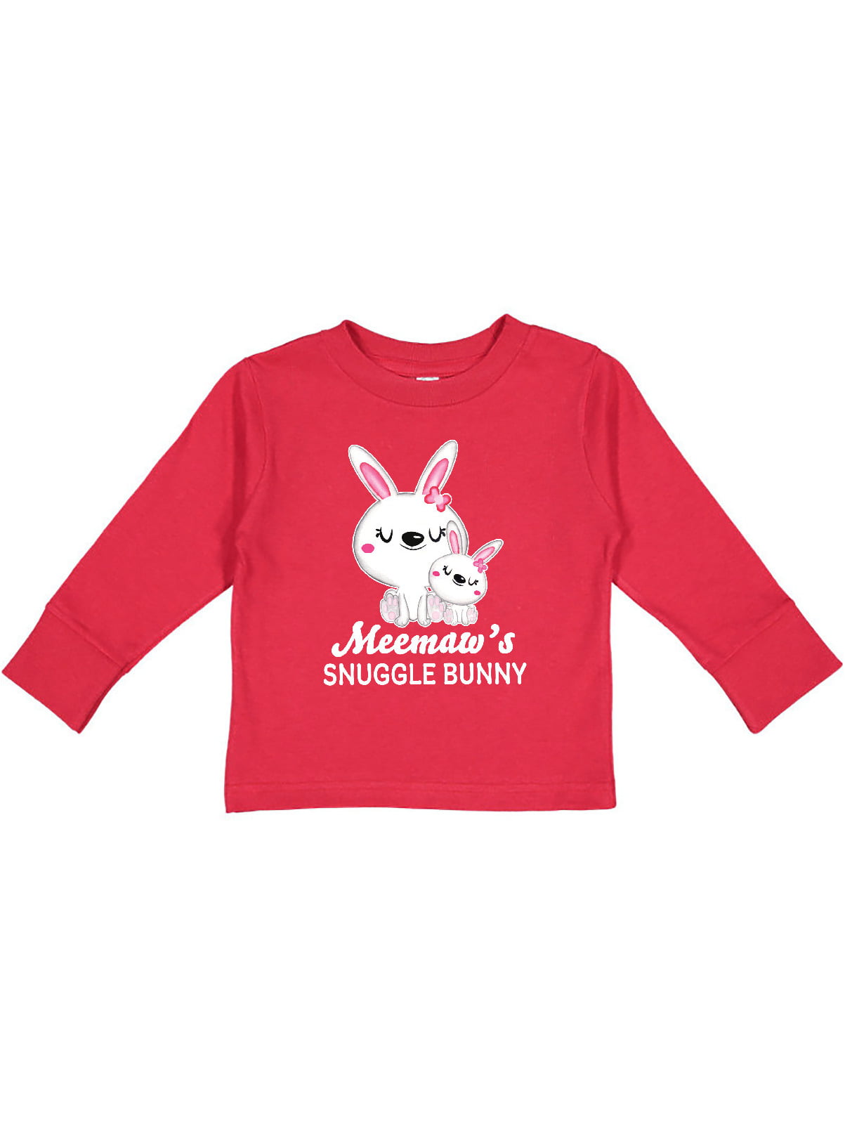 inktastic Meemaws Snuggle Bunny Easter Toddler Long Sleeve T-Shirt