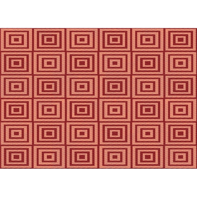 Ahgly Company Tapis d'Intérieur Lavable en Machine Rectangle Transitionnel Cone Orange, 2 Pieds x 5 Pieds
