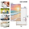 thumbnail image 2 of Sunset Beach Seastar Palm Tree Cotton Face Towels Absorbent Hand Towel Soft Bathroom Towel for Kitchen Hotel Decoration, 2 of 7
