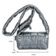 thumbnail image 3 of Bolso Bolso acolchado de algodón con hebilla a cuadros, bandolera con solapa, suave para el trabajo (plata), 3 of 8