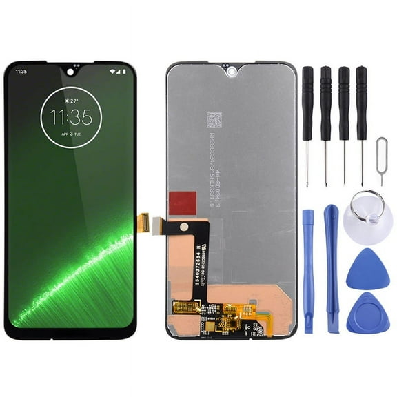 Cellphone Repair Parts TFT LCD Screen for Motorola Moto G7 Plus with Digitizer Full Assembly (Black)