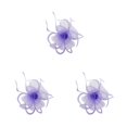 thumbnail image 1 of pitrice 1/2/3/5 Maille Fascinator Femmes Coiffure Prom Maquillage Nuptiale Scène Réglable Performance Photo Coiffe Fille Bande de Cheveux Violet Clair 3PCS, 1 of 6