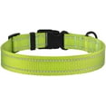 thumbnail image 5 of Reflective Dog Collar Safety Nylon Collars for Medium Dogs with Buckle, Lime Green, 5 of 7