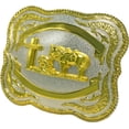 thumbnail image 2 of Moranse Religion Cross Cowboy Kneeling Prayer And Horse Design Belt Buckles, 2 of 6