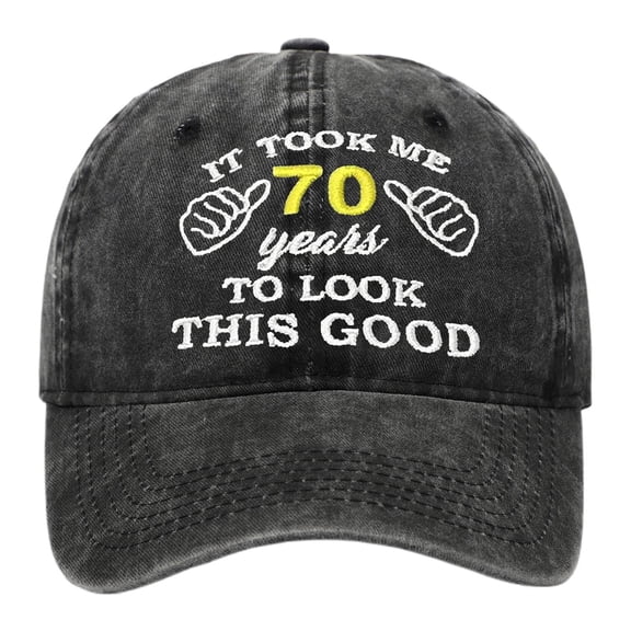 Bibifish Unisex Men Women Retro Style Baseball Cap 80s Letter Embroidery Adjustable Strap Vintage Distressed Casual Daily Wear & Outdoor Activities Baseball Cap