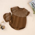 thumbnail image 3 of Vedolay Toddler Sweater Girls Turtleneck Sweaters Kids Cute Long Sleeve Pullover Sweater,Coffee 0-3 Months, 3 of 5