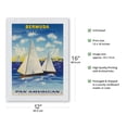 thumbnail image 2 of Bermuda via Jet Clippers-Fly Pan American World Airways-Sail in Somers Isles-Vintage Airline Travel Poster by Edward McKnight Kauffer c.1950s-Japanese Unryu Rice Paper Art Print (Unframed) 12 x 16 in, 2 of 4