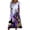 Purple, variant on Women's Halloween Print Casual Dress, Round Neck with Pockets Design for Daily Wear, Relaxed Fit for Everyday Outings, Halloween Themed Dress for Ladies Black L