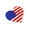 B, variant on Patriotic USA Independence Day Hair Clip, Flag Printed Hairpin with Star Pattern, Lightweight Plastic Hair Clip, for Holiday Parties and July 4th Celebrations (Heart)