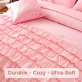 NTBED Chic Ruffled Twin Size Comforter Set for Teens Girls Kids, Pink