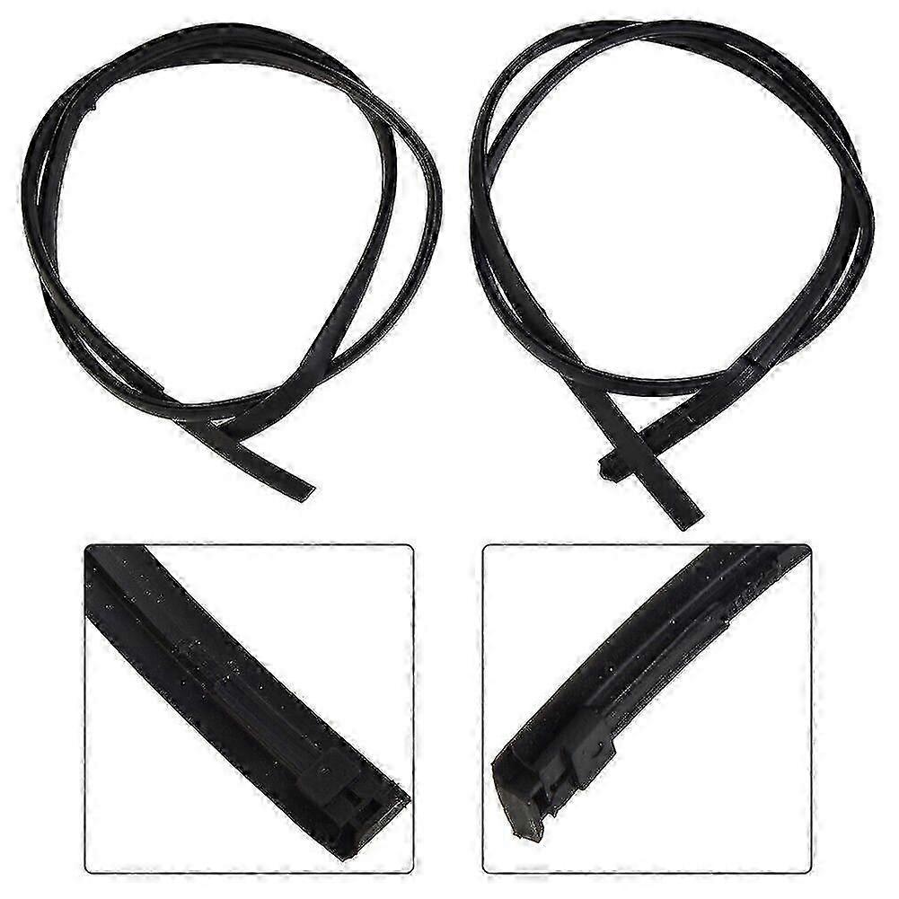 Left & Right Roof Drip Mouldings – Black, Fits 2006-2016 Toyota Yaris Hatchback
