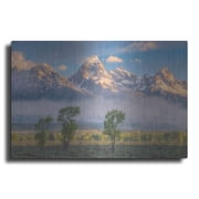 Luxe Metal Art Morning Fog In the Tetons - Grand Teton National Park by Darren White, Metal Wall Art, 16"x12"