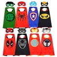 thumbnail image 2 of Capas de superhéroe para niños de 3 a 10 años, regalos para niños, disfraces de dibujos animados, suministros para fiestas, regalos de Pascua, 2 of 5