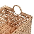 thumbnail image 5 of happimess Quinn Bohemian Cottage Woven Hyacinth Rectangular Storage Baskets with Handles, Natural (Set of 3), BSK2010A-3SET, 5 of 7