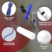 Arcticwind 12 Piece Paint Roller Kit, 9 Inch Ergonomic Handle Paint Roller Set with Tray, Roller Brush Holder, Mixing Rod & Scraper, Mini Small Paint Roller Supplies for Furniture Painting