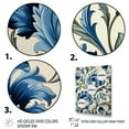 thumbnail image 3 of Designart "Turkish Tiles with Blue Florals I" Floral Framed Wall Art - Modern White Abstract Floral Entryway Framed Wall Art, 3 of 6