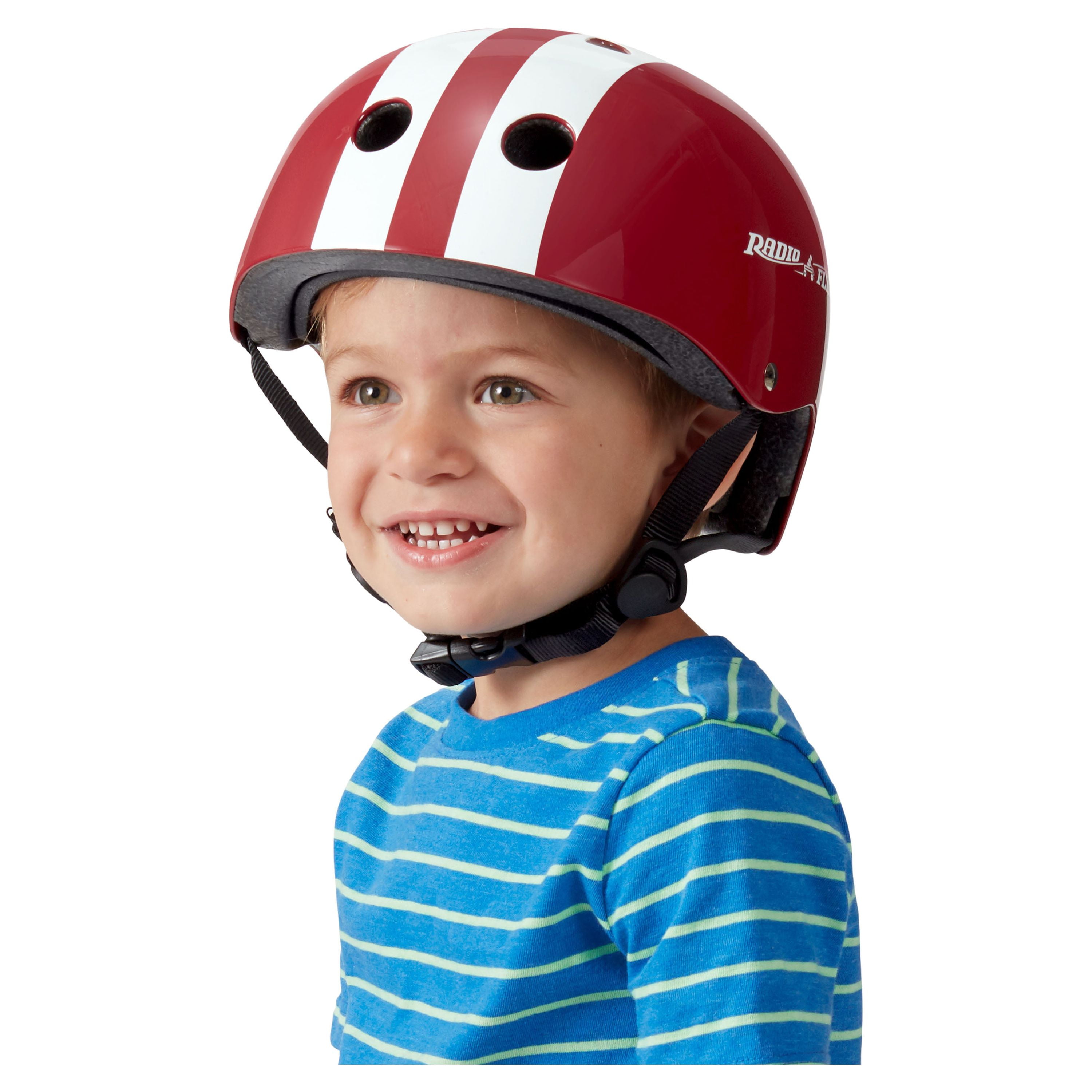 Radio Flyer Adjustable Red Bicycle Helmet with Safety Straps for Ages 2-5