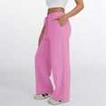 thumbnail image 3 of Resicozy Wide Leg Sweatpants Women High Waisted Drawstring Baggy Trousers Workout Athletic Joggers Casual Loose Solid Sweat Pants Pink 2XL, 3 of 6