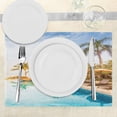 thumbnail image 3 of Ambesonne Landscape Place Mats Set of 4, Poolside Exotic Island, Standard Size, Multicolor, 3 of 6