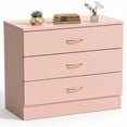 thumbnail image 7 of Hassch Nightstand with 3 Drawers, Chest of Drawers, Bedside Table for Bedroom, Saving Space, 25.98"L x 12.99"W x 22.05"H, Pink, 7 of 7