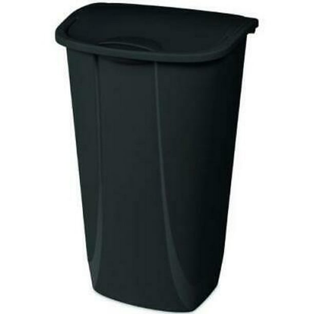 Sterilite UKAB9782 Swing Top Wastebasket 11 Gallon Black (Case of 6)