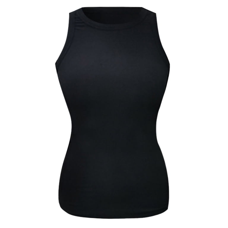 Women's Ribbed Racerback Tank Top - Sleeveless Cami Blouse In Red, High Neck Slim Fit