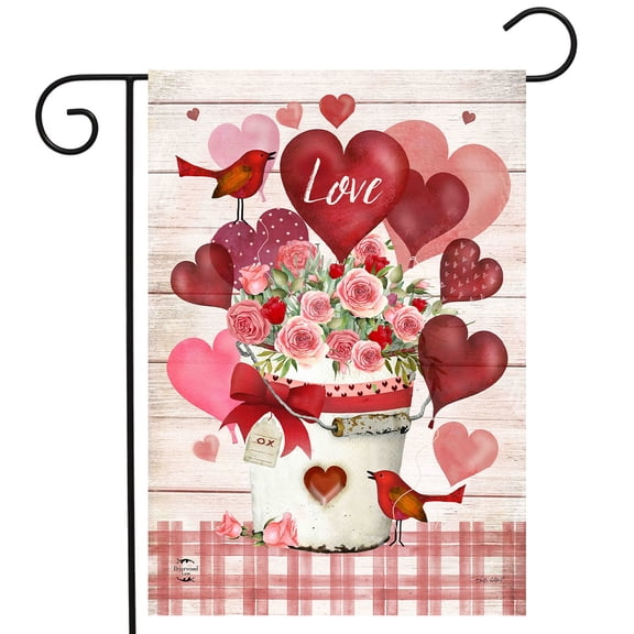 Briarwood Lane Valentine's Garden Flag 12x18 For Outdoor Love Bouquet For Valentine's Garden Flag Flags For Outside