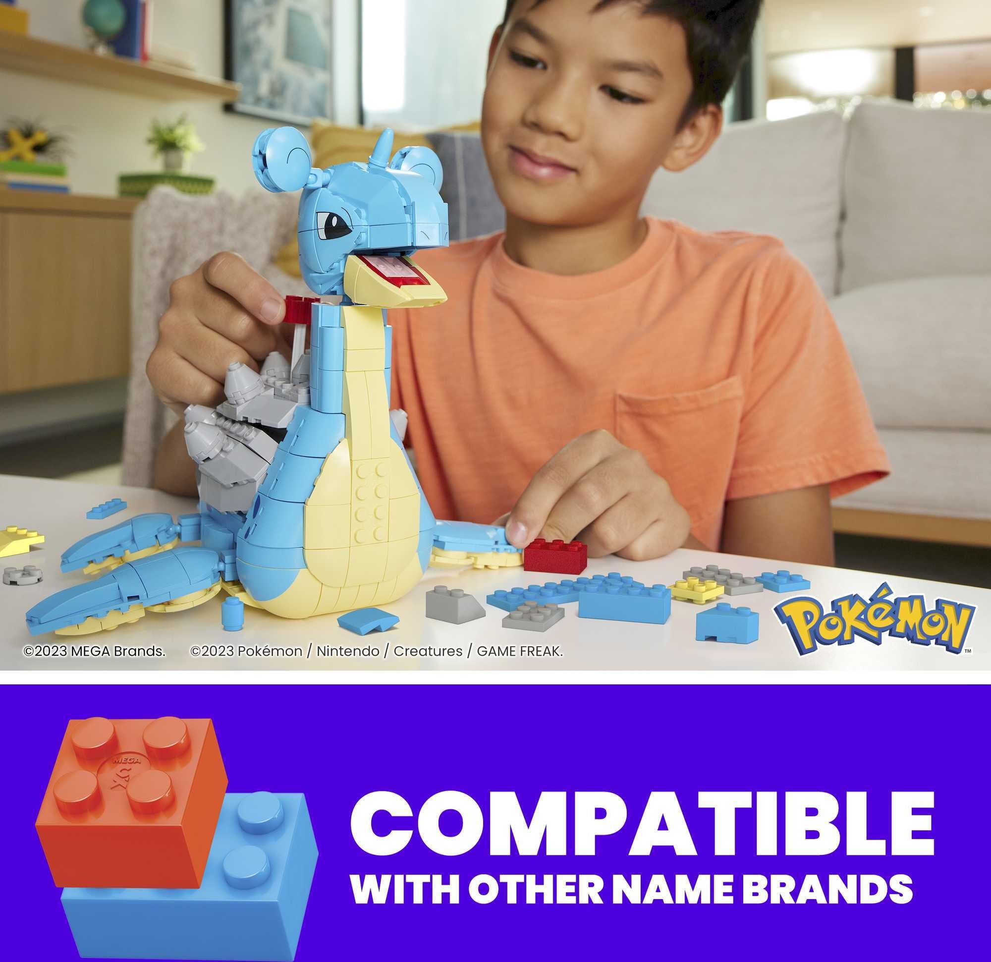 Mattel - Pokemon - Blocos de construção Pokémon Lapras ㅤ