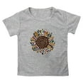 thumbnail image 4 of WEIYLL T-Shirts Filles Décontractés Imprimé Tournesol Col Rond Été Manches Courtes Douces Hauts pour Enfants de 2-3 Ans, 4 of 4