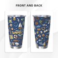 thumbnail image 3 of Cauagu Marine Nautical Pattern 20oz Tumbler,Stainless Steel Vacuum Insulated Tumbler with Lid Insulated Coffee Mug Thermal Cup with Splash Proof Sliding Lid-Without Straw, 3 of 8